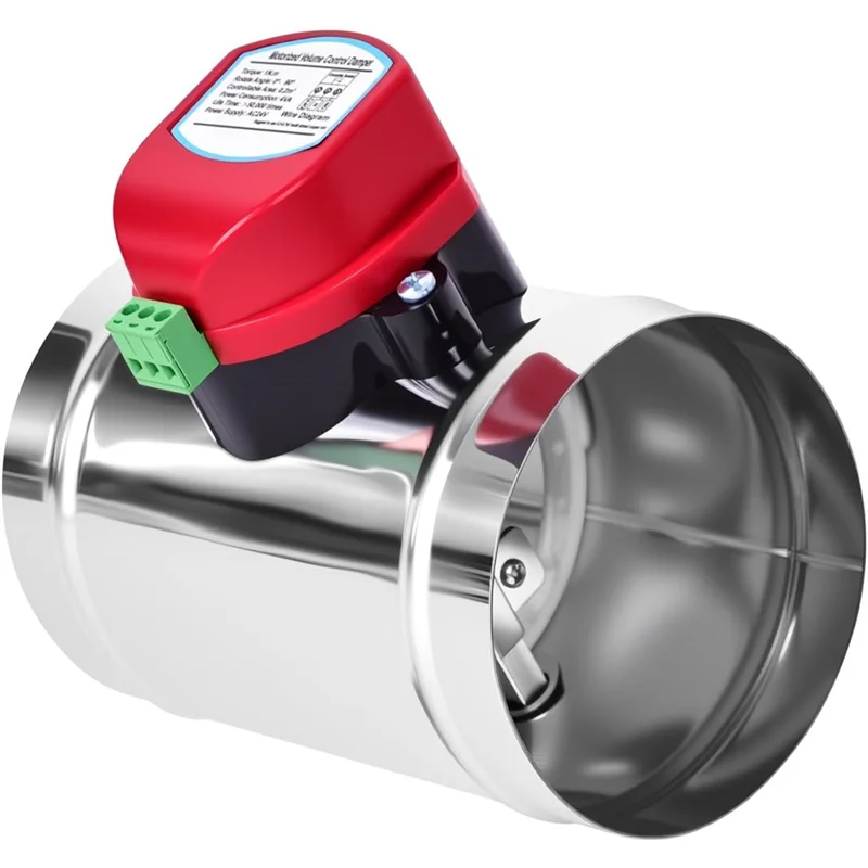 

LNHF 4-дюймовый моторизованный воздуховодный демпфер, демпфер обратного потока, демпфер управления воздушным потоком для системы HVAC