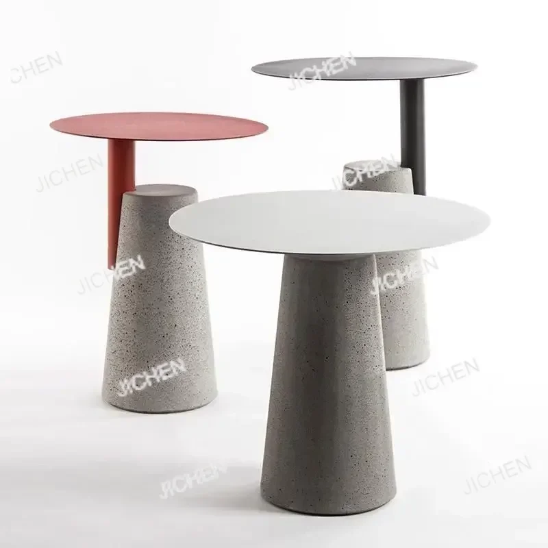 

ZQ Cement Side Table Nordic Simple Home Living Room Exhibition Hall Affordable Luxury Fashion Sofa Corner Table Coffee Table