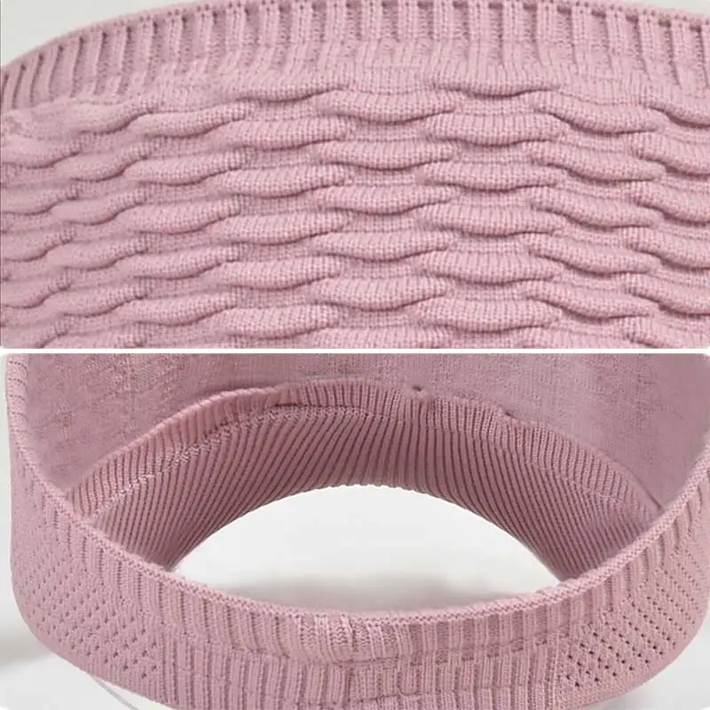 Cappello a cilindro vuoto da donna con design pieghevole alla moda Cappello estivo con protezione solare a tesa larga in tinta unita estivo Cappello da sole sportivo in tessuto elastico per esterni