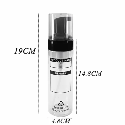 Imagen 2 del producto Botella de espuma para mascotas de 200ML, contenedor de champú para lavado de cabeza con prensa Interior de coche, botellas de recarga de dilución, botella dispensadora portátil