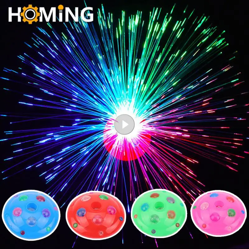 Gem Base Colored LED Fiber Optic Light Night Lamp Holiday Christmas Wedding Decoration Sky Star Kids Toys Novelty Nighting Lamps