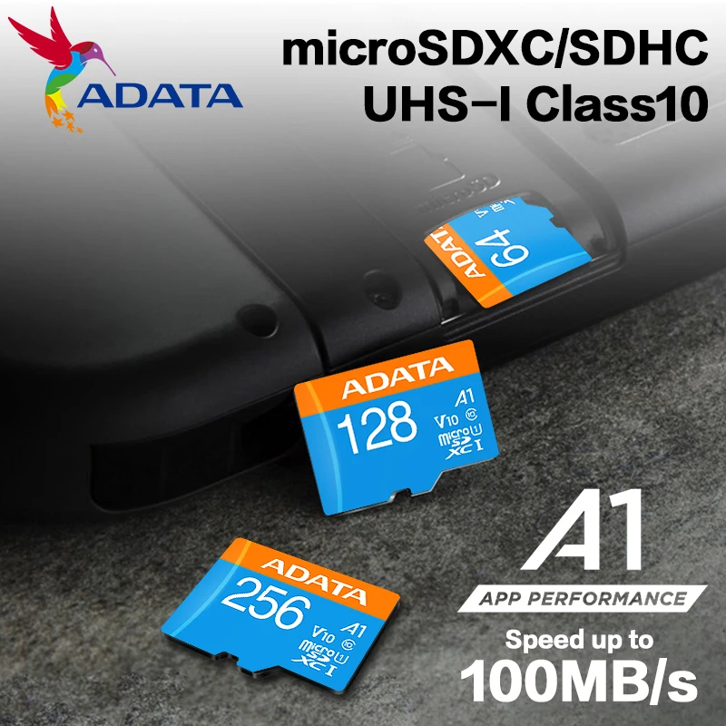 Karta pamięci ADATA A1 V10 32GB 64GB 128GB 256GB Micro SD do 100Mb/s microSD Flash TF do telefonu tabletu — zdjęcie produktu 6