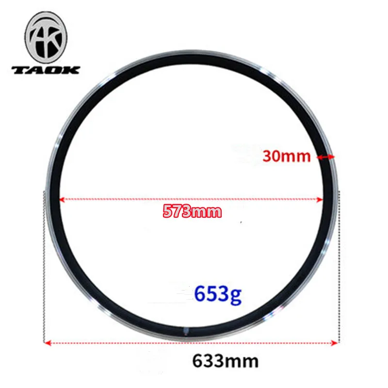 Aluminum Alloy Road Bike Rim, 700C