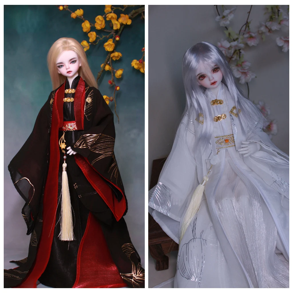 1/4 Scale BJD Hanfu Dress Ancient Costume Robe Warrior Outfit For MSD Doll Clothes Accessories A1647