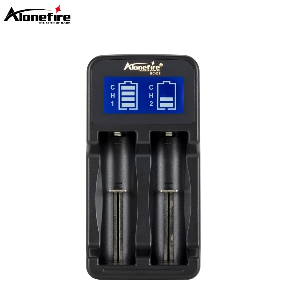 Alonefire 1A/2A LCD USB Charger 3.7V Rechargeable Flashlight Torch Li-ion Battery Charger for 18650/16340/14500/21700/26650 image 4