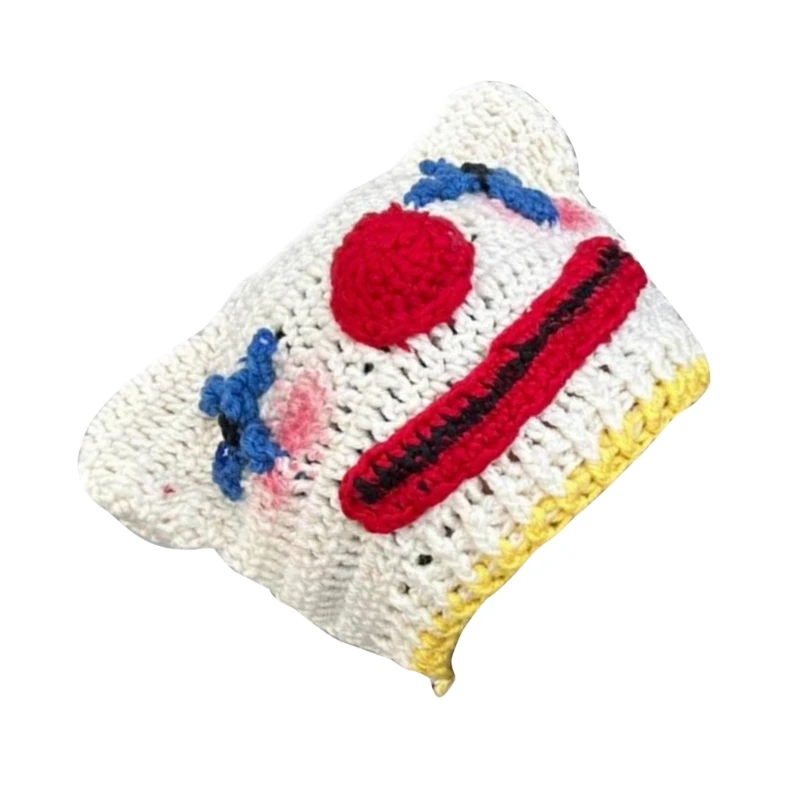 Novelty Crochet Hat Winter Warm Pullover Beanie Soft Skull Hat Female Photo Dropship