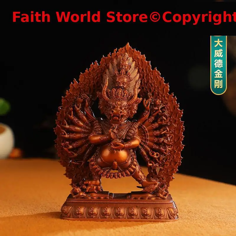 Tibetan Buddha Single gshin rje gsed Yaman taka Buddha statue small Buddha figure COPPER CARVING family worship monk blessing