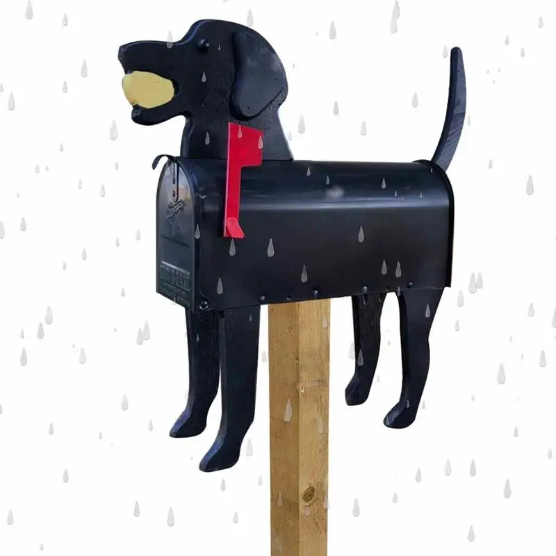 

New Metal Labrador Dog Mailbox Garden Patio Decoration Funny Creative Cartoon Pink Pig Animal Postal box Farm yard Letter Box