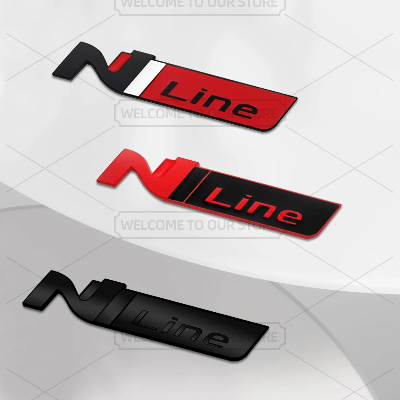 سيارة ثلاثية الأبعاد المعادن N خط الجسم شعار مصبغة شارة الشارات السيارات الذيل ملصق لشركة هيونداي إلنترا فيلوستر كونا توسكاني توكسون I30 I10