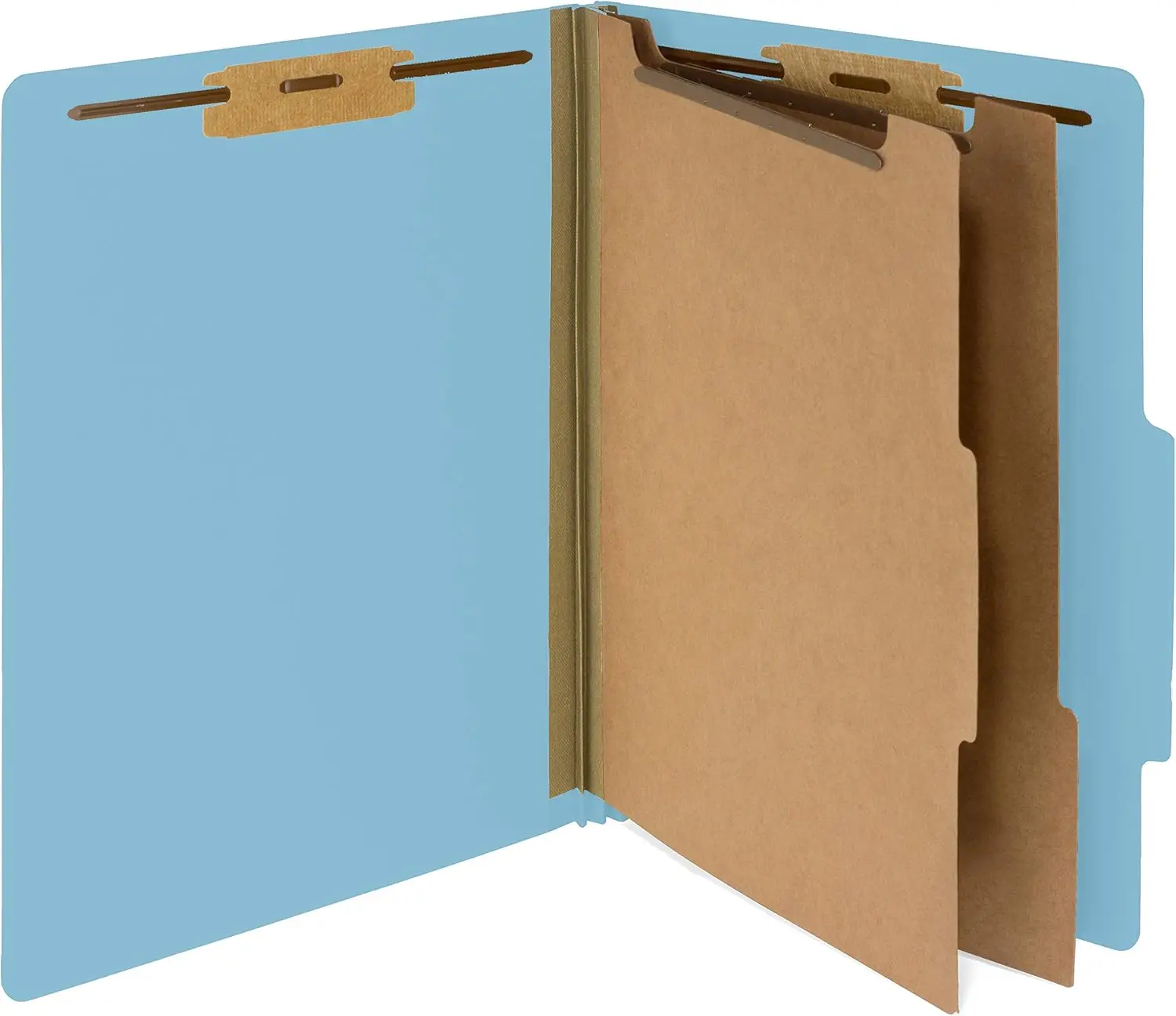 

10 Blue Classification Folders with 2 Dividers and 2 Inch Expansions for Organizing Medical, Law, Office Files