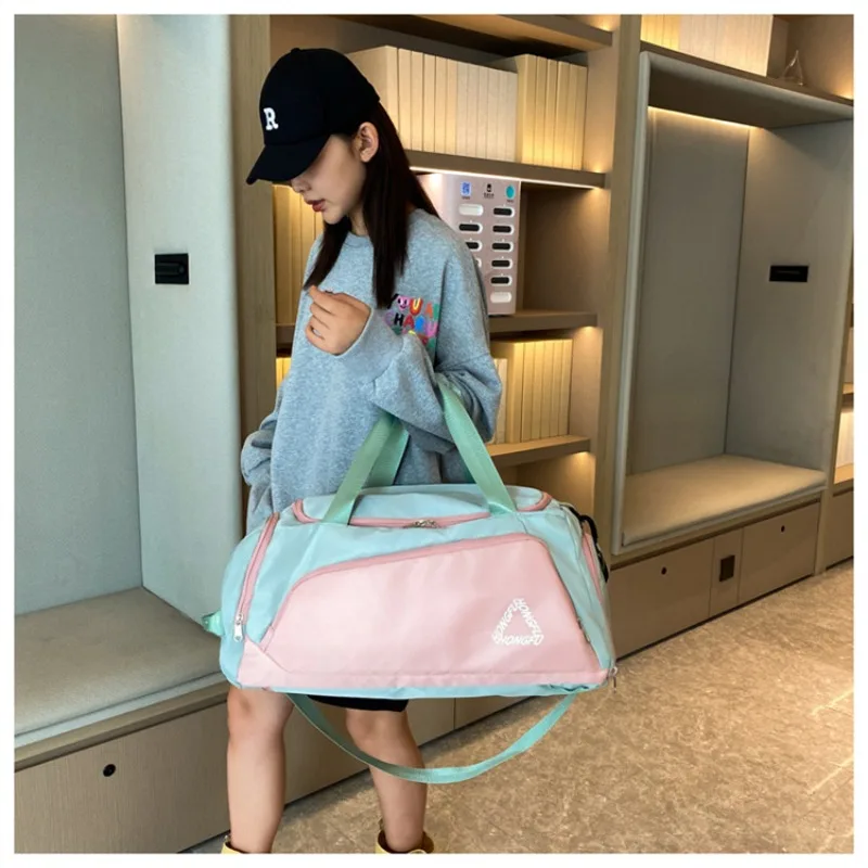 Waterproof Gym Bag Dry Wet Separation Sports Duffel with Shoe Compartment Travel Yoga Fitness Shoulder Bag for Men Women