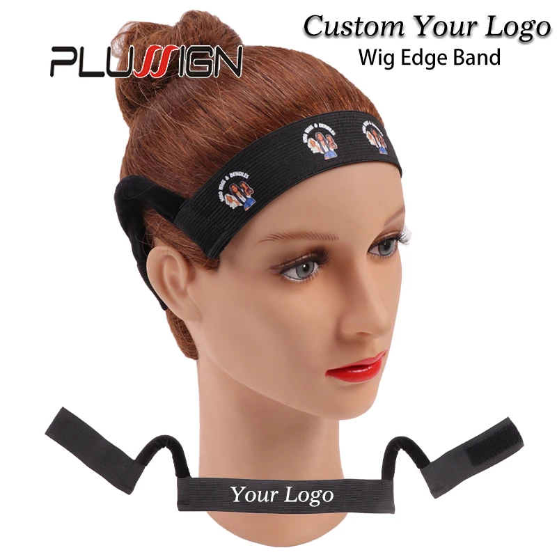 Plussign Hair Bands For Wigs 3Cm 3.5Cm Ear Free Wig Band For Lace Wigs Pain Free Install Black Melt Band With Custom Logo 50Pcs