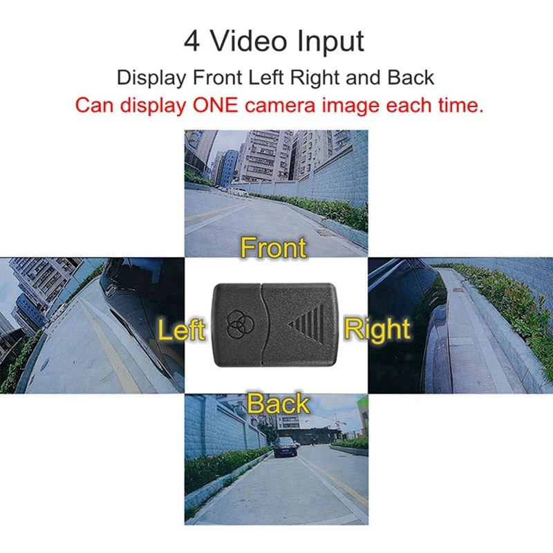 4 Cameras In 1 Video Control Image Combiner Channel Converter Box Spare Parts For Car Driving System Front Rear Left Right Views