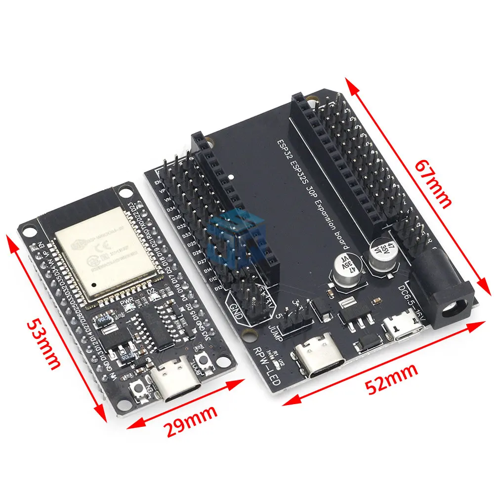 Умная плата ESP32, флэш-накопитель USB CH340C WiFi + Bluetooth, сверхнизкое энергопотребление, двухъядерный телефон