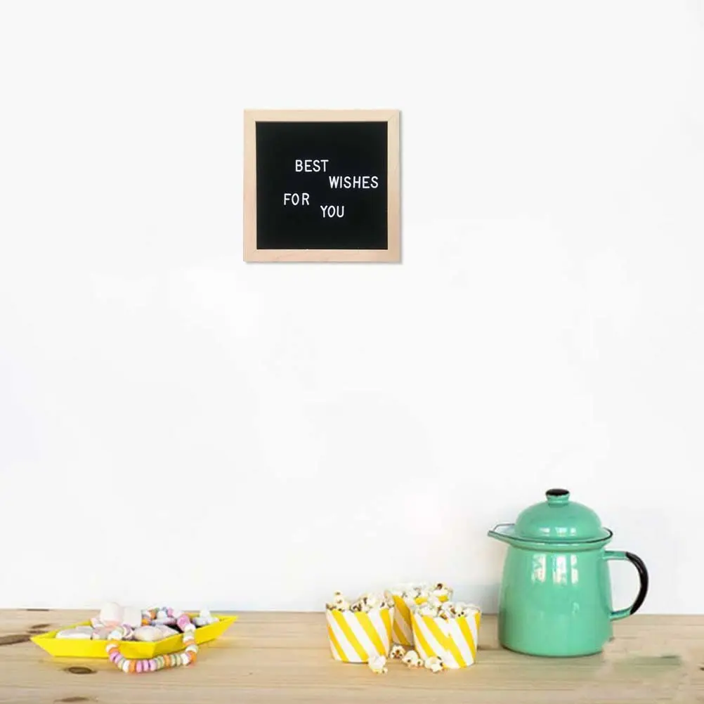 Eva Black Felt Letter Board Set Creative Funny Message Decor for Home Wood Felt Cloth Blackboard Sign