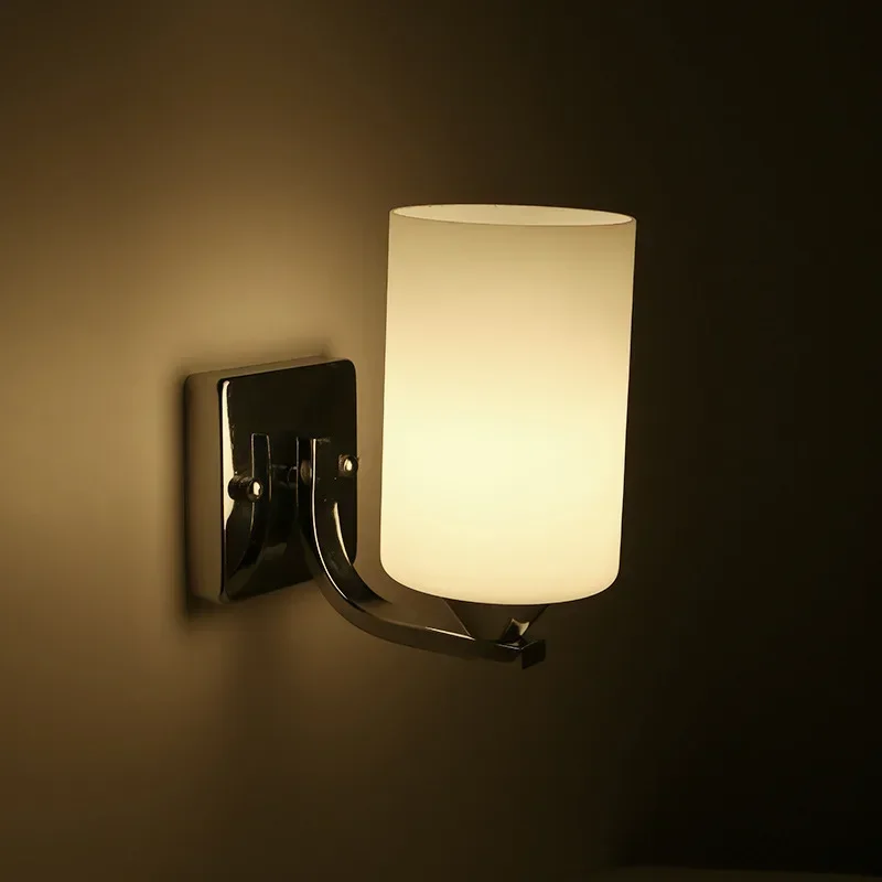 Frosted Glass Wall Light Modern E27 LED Mirror  Lamp Corridor Bedroom Living Room Bedside Lighting Lampada Sconce