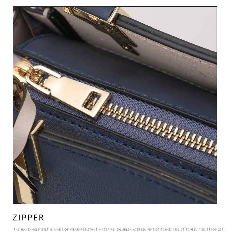 Aidrani Echtleder-Tragetasche für Damen, hochwertige Schultertasche mit großem Fassungsvermögen, blaue Muttertasche – Detail 13
