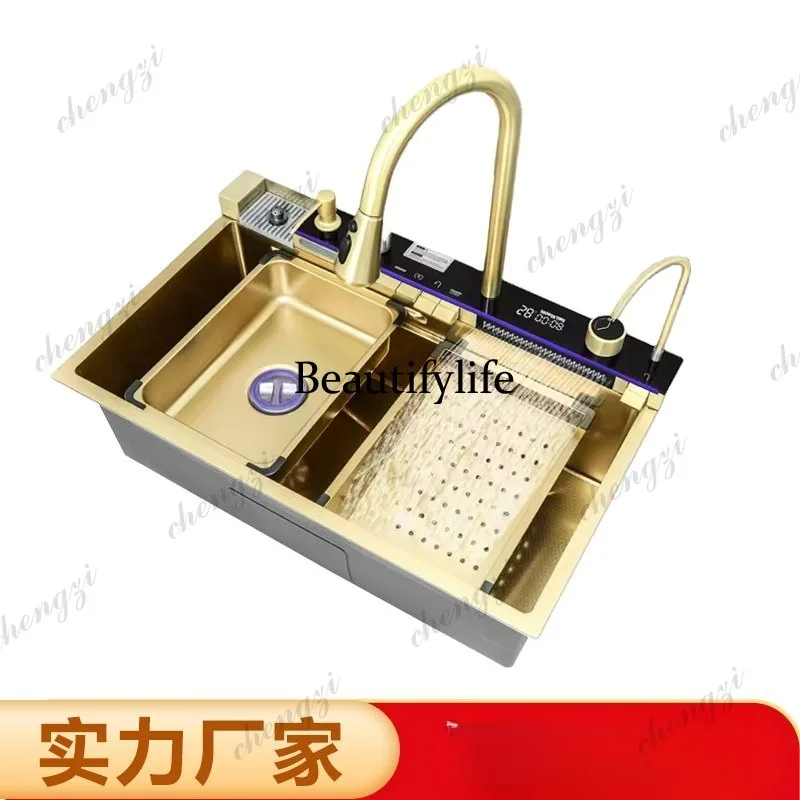 S178 kitchen sink vegetable basin 304 stainless steel large single tank thickened household sink