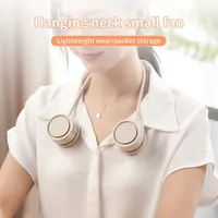 Neckband Fan Mini Air Cooler USB 3 Speeds Rechargeable Air Coolers Hanging Neck Hands Free Bladeless Fans Power Ventilador