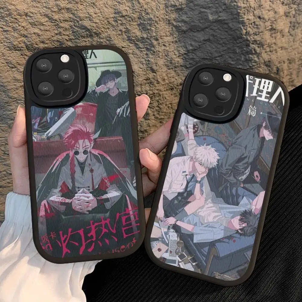 Чехол для телефона Link Click с рисунком из жесткой кожи для iPhone 16, 15, 14, 13, 12, Mini 11 14 Pro Max Xs X Xr 7 8 Plus Fundas