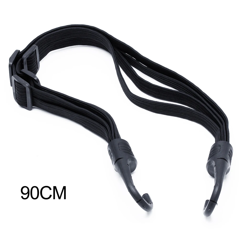 Motorbike Luggage Elastic Rope with Dual Steel Wire Hooks and High-Grip Buckle for Enhanced Stability on Vibrating Surfaces