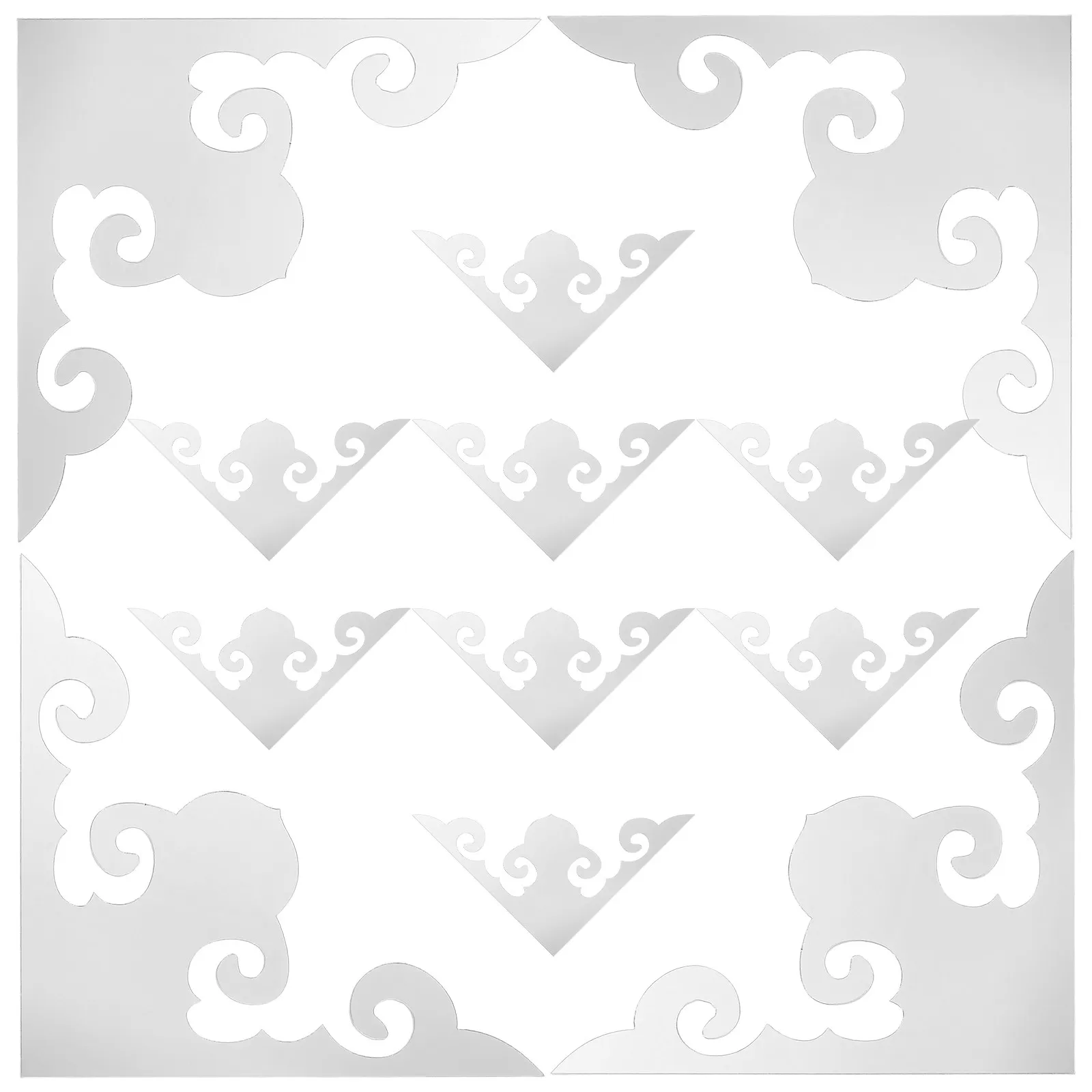 12Pcs Mirror Corner Stickers 3D Acrylic Wall Decals Living Room Decoration Self Adhesive Decorative Wall Mirrors Removable
