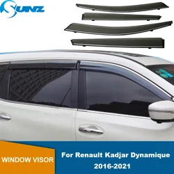 Window Visor For Renault Kadjar Dynamique 2016 2017 2018 2019 2020 2021 Car Side Window Wind Deflectors Sun Wind Rain Shield