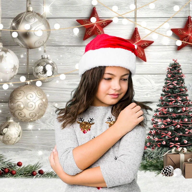 Fotografia de janela e porta de natal, fundo de brilho, árvores de natal, loja de brinquedos, estúdio fotográfico, fundo para crianças