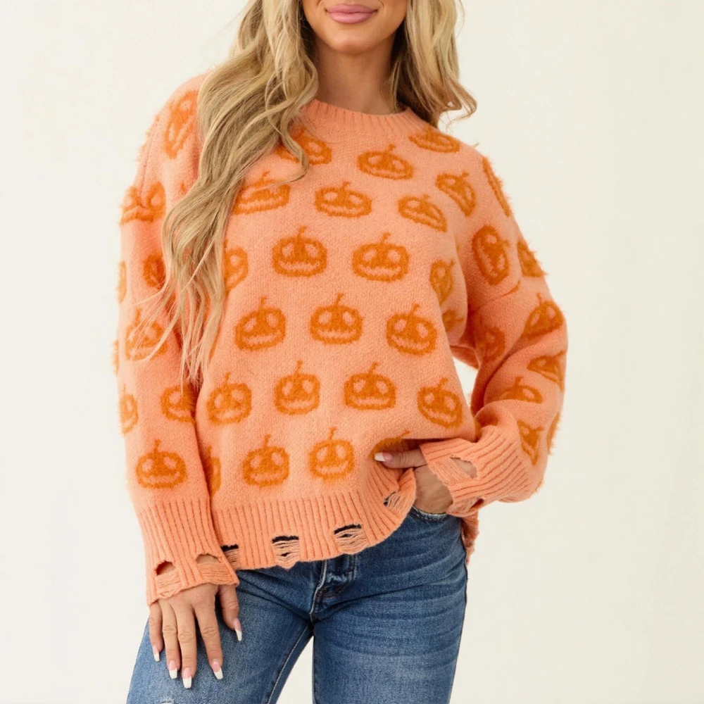 

Fashionable Women's Long Sleeve round Neck Sweater Business Commute Style Fitted Design Straight Sleeve No Decoration Top