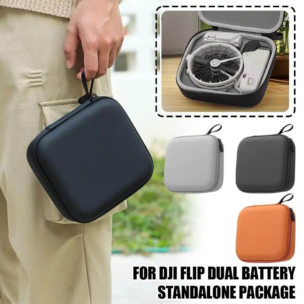 For DJI Flip Double Electric Single-machine Bag Portable Square EVA Bag Storage Box Shock-proof Anti-fall Protective Shell