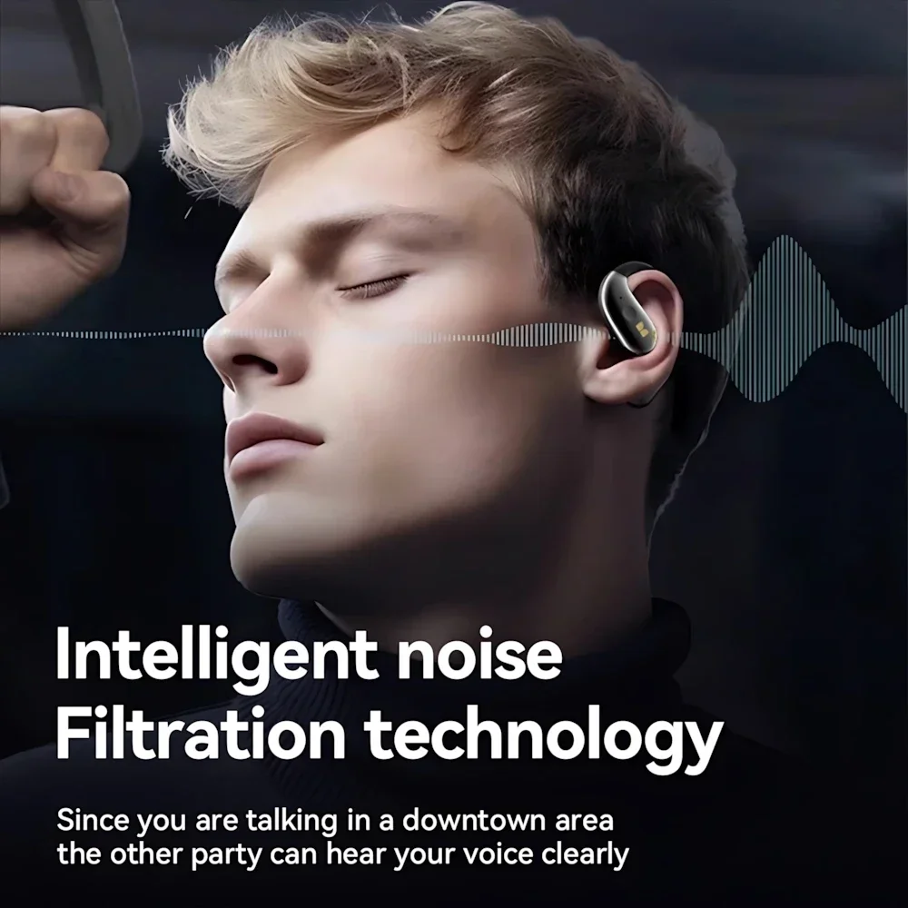 Original B19 Wireless Earphone Bluetooth 5.4 Ear Hanging Headphone HiFi Stereo Sports Earbuds With Mic Headset Long Battery Life