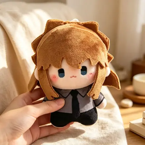 10cm Anime Detective Conan Plush Doll Anime Conan Kawaii Pendant Cosplay Keychain Stuffed Toys Children's Cute Cotton Gift Toy