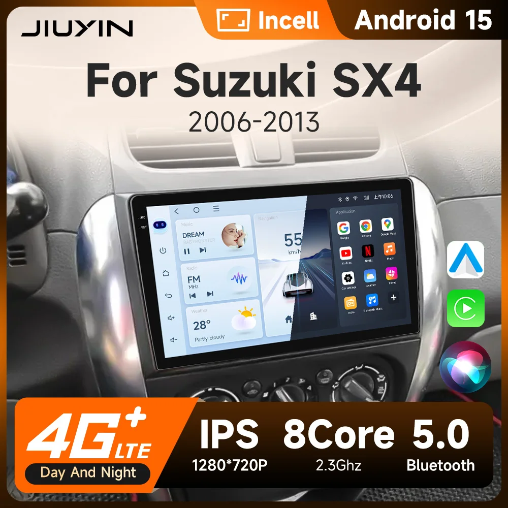 

JIUYIN Android Car Radio For Suzuki SX4 2006 - 2014 For Fiat Sedici 189 2005 - 2014 Multimedia Player Navigation 2 din Carplay