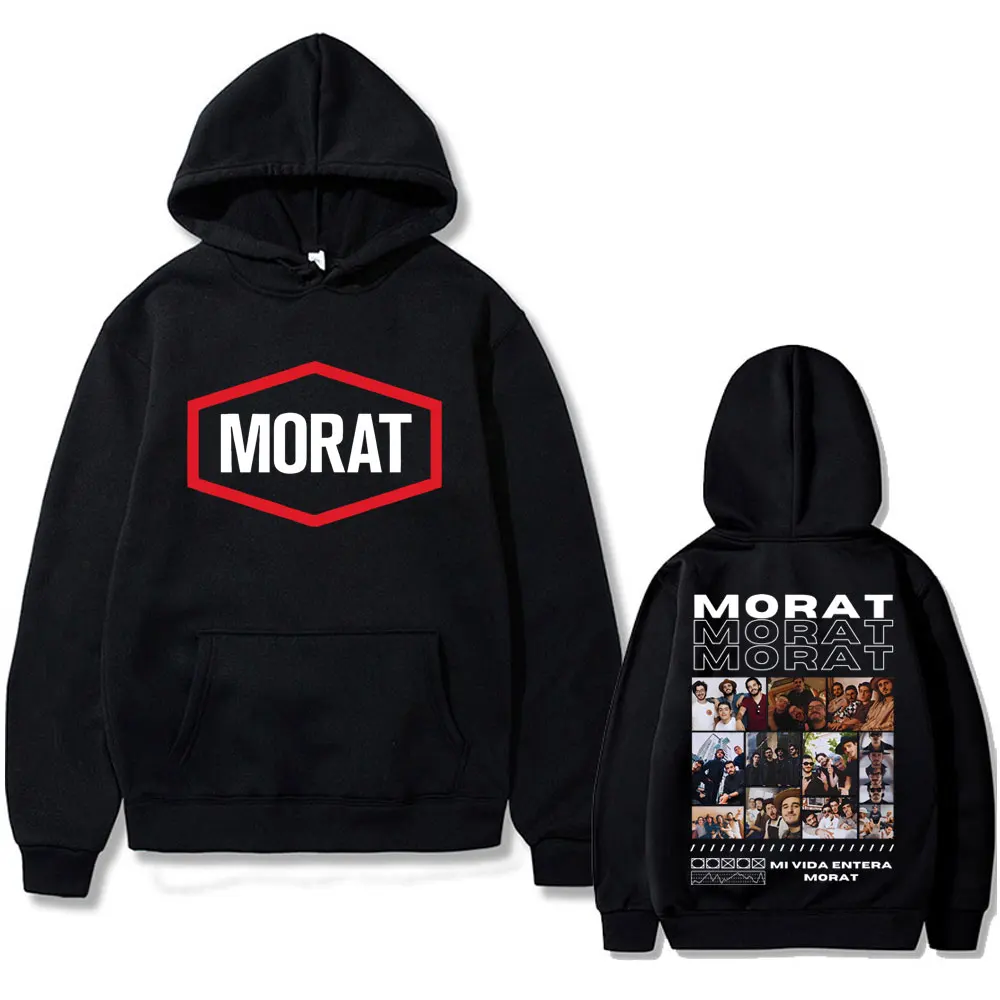 

Singer Morat Band Double Sided Print Hoodie Mi Vida Entera Streetwear Men Women Casual Oversized Hoodies Male Vintage Sweatshirt