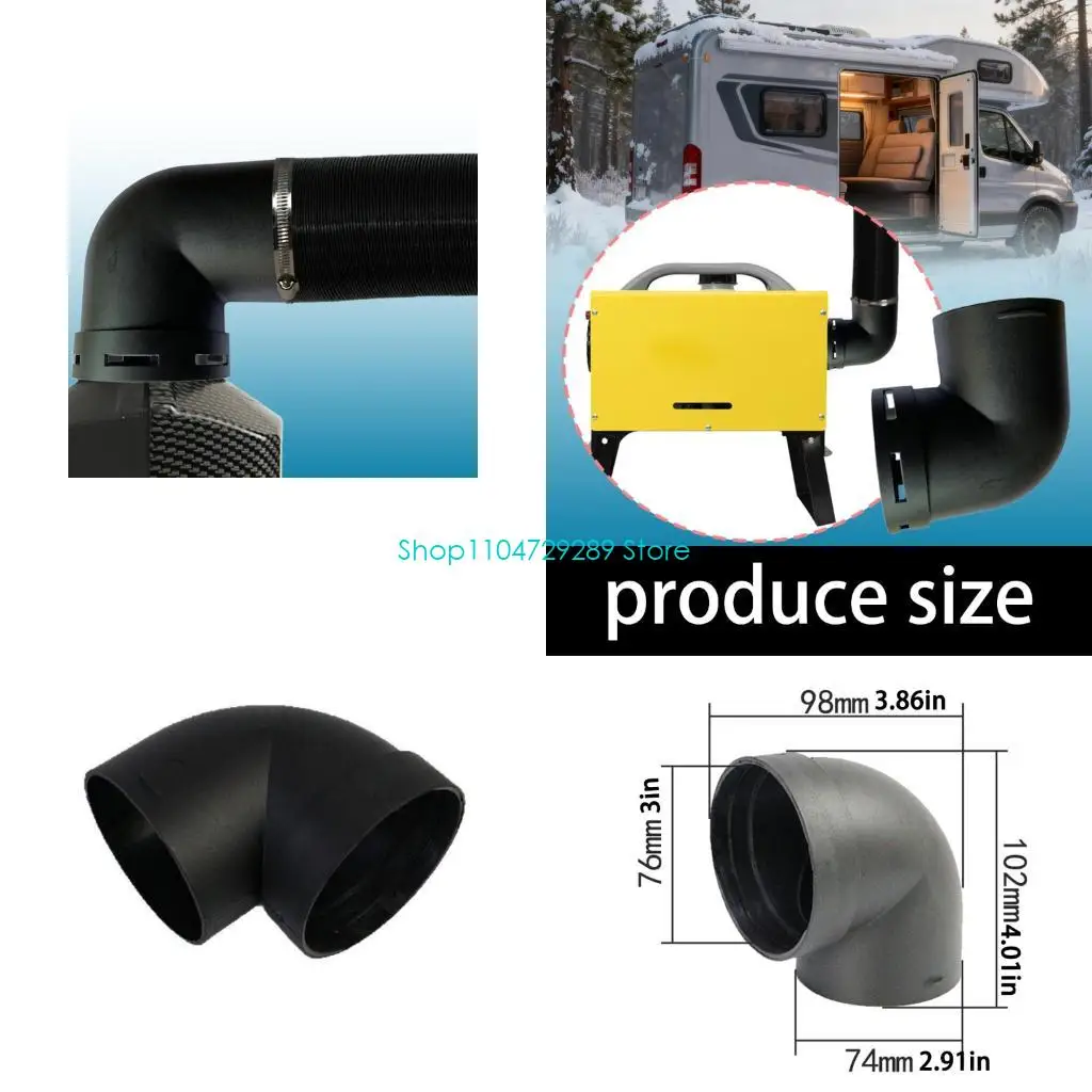 D8KE 75Mm/3Inch Ducting Pipe Outlet Connector for Air Parking Camping Heaters