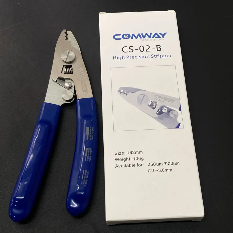 

Comway CS-02-B 3 Port Hole Fiber Optic Stripper, Stripping Pliers Suitable for Stripping 125μm, 250μm, 900μm 1 PCS