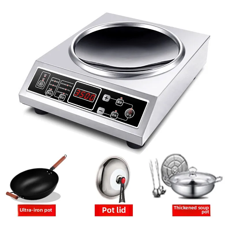 Induction Cooker Electric Ceramic Cooker Household 3500W Cooking High-power Commercial Concave Flat Battery Cooker Milk Tea Shop