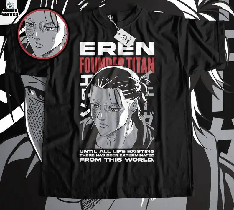 Post-Apocalyptic Unisex T-shirt - Anime Inspired Design, Japanese Manga Graphic, Epic Battle Apparel, Fierce Hero Wear,