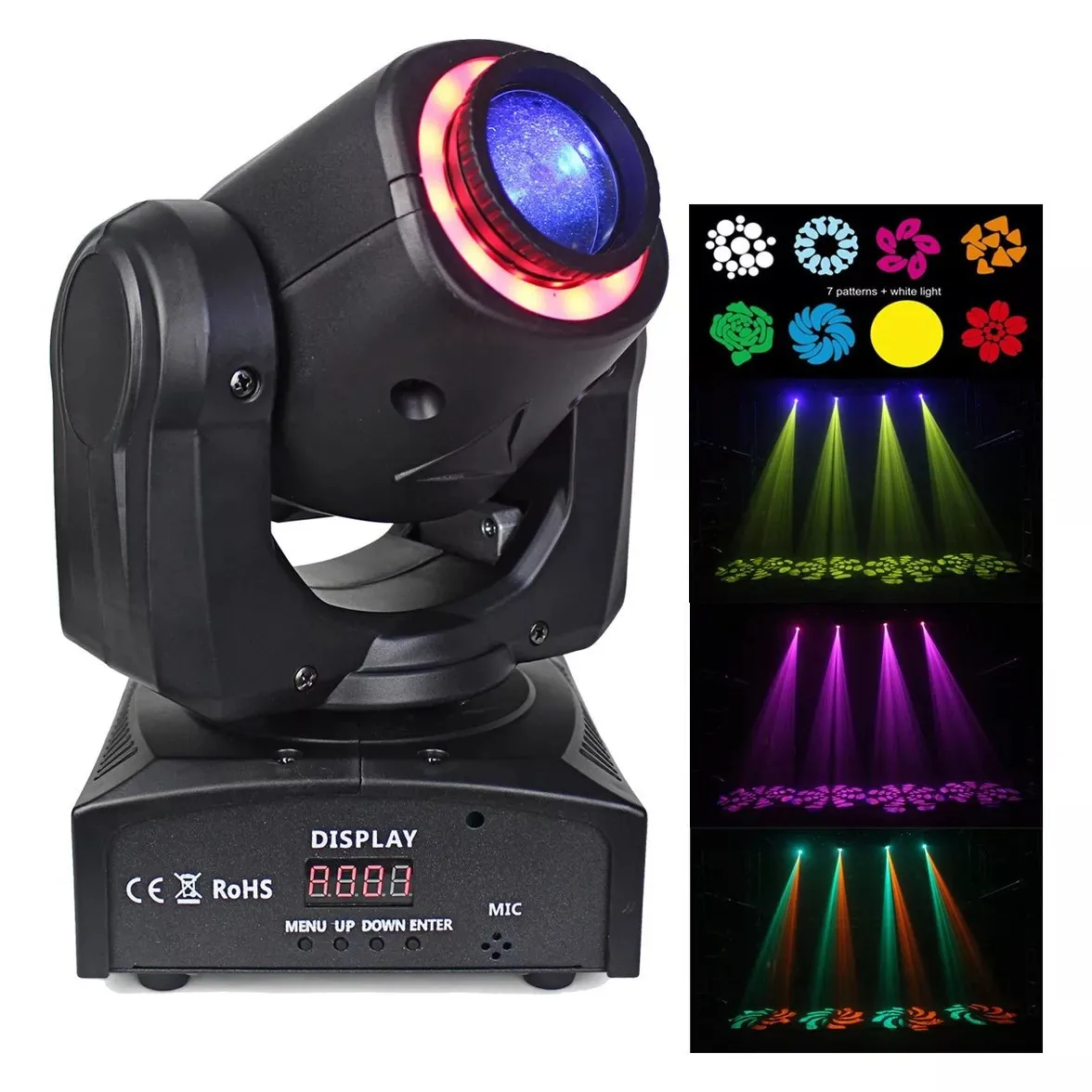 

Yuanzhi 30W/60W pattern small moving head light with aperture stage beam dyeing moving head light spotlight