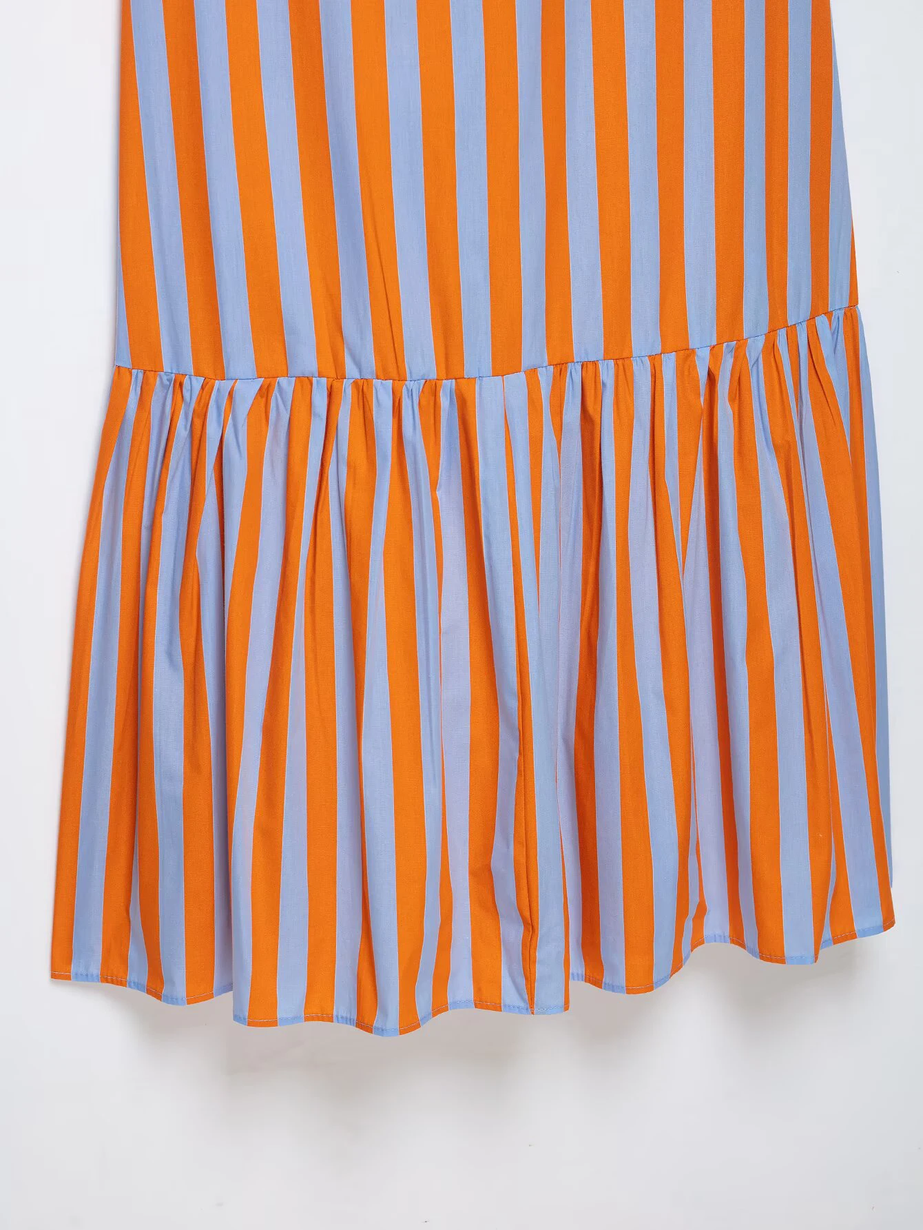 ZERAINS 2026 Herbstkollektion: Neues ärmelloses, gerades Damenkleid mit gestreiftem Trägerkleid im Lagenlook. – Detail 7