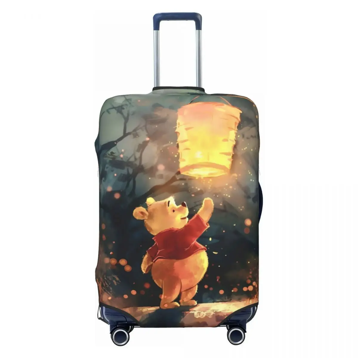 

Custom Winnie Pooh Kawaii Cartoon Travel Luggage Cover Elastic Yellow Bear Pattern Suitcase Cover Protector Fit 18-32 Inch