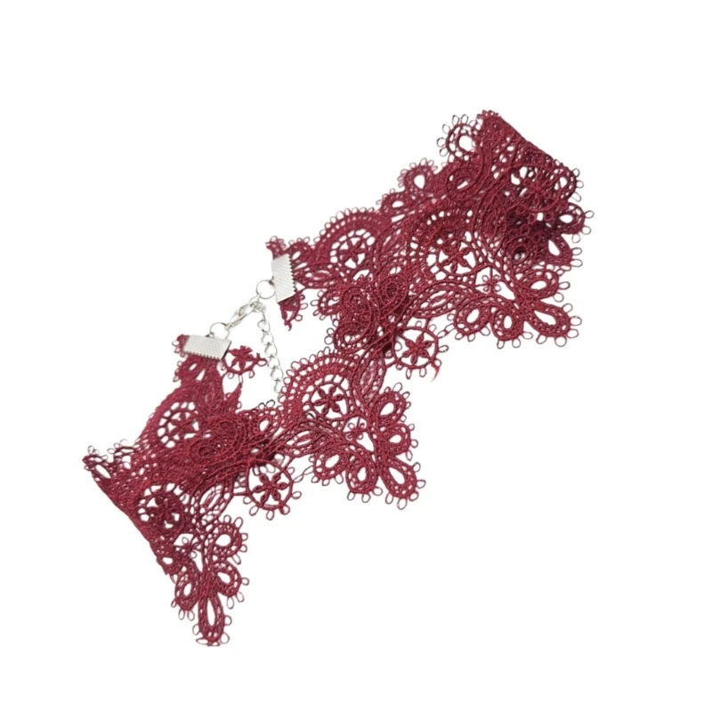 قابل للتعديل طول أنيق الدانتيل المختنق قلادة لينة شريط حول ياقة الملابس مجوهرات الإكسسوار لجميع أحجام الرقبة تناسب مثالي #3