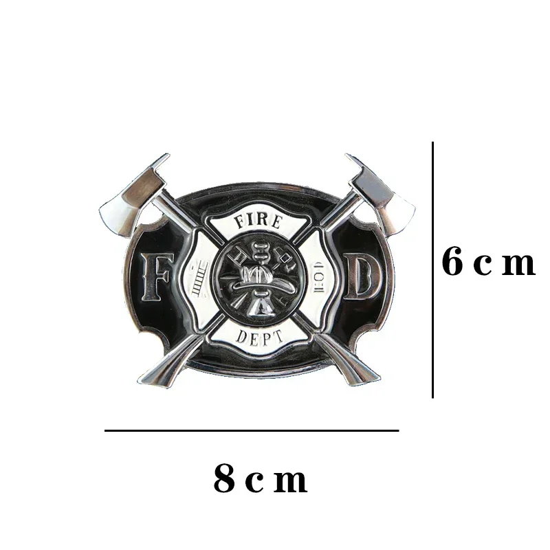 FD Firefighter Metal Morale Badge Armband Metal Hook&loop Patch 3D FIRE DEPT Tactical Patch Military Combat Backpack Stickers