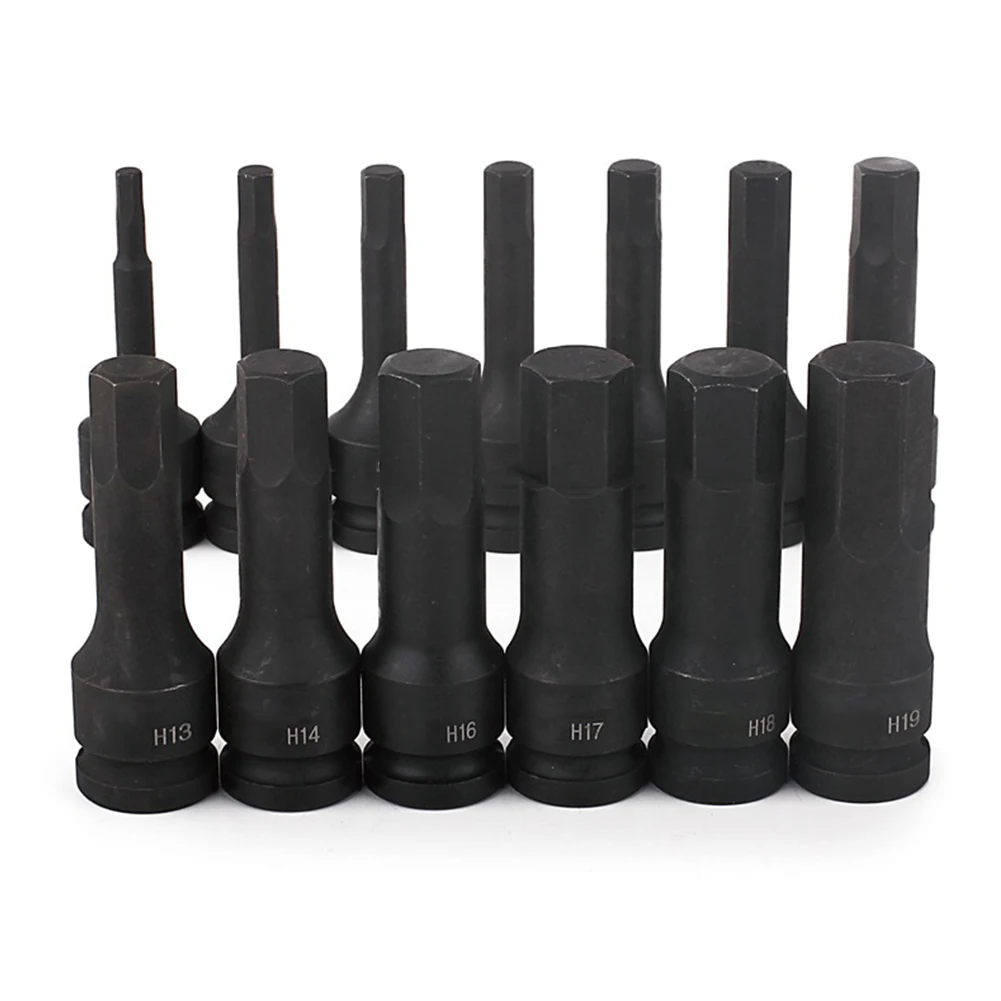 1pc 1/2in Electric Drill Socket Adapter Impact Screwdriver Hex Bit Hexagon Hex Hexagon Wrench Sockets For Impact Wrench Tool