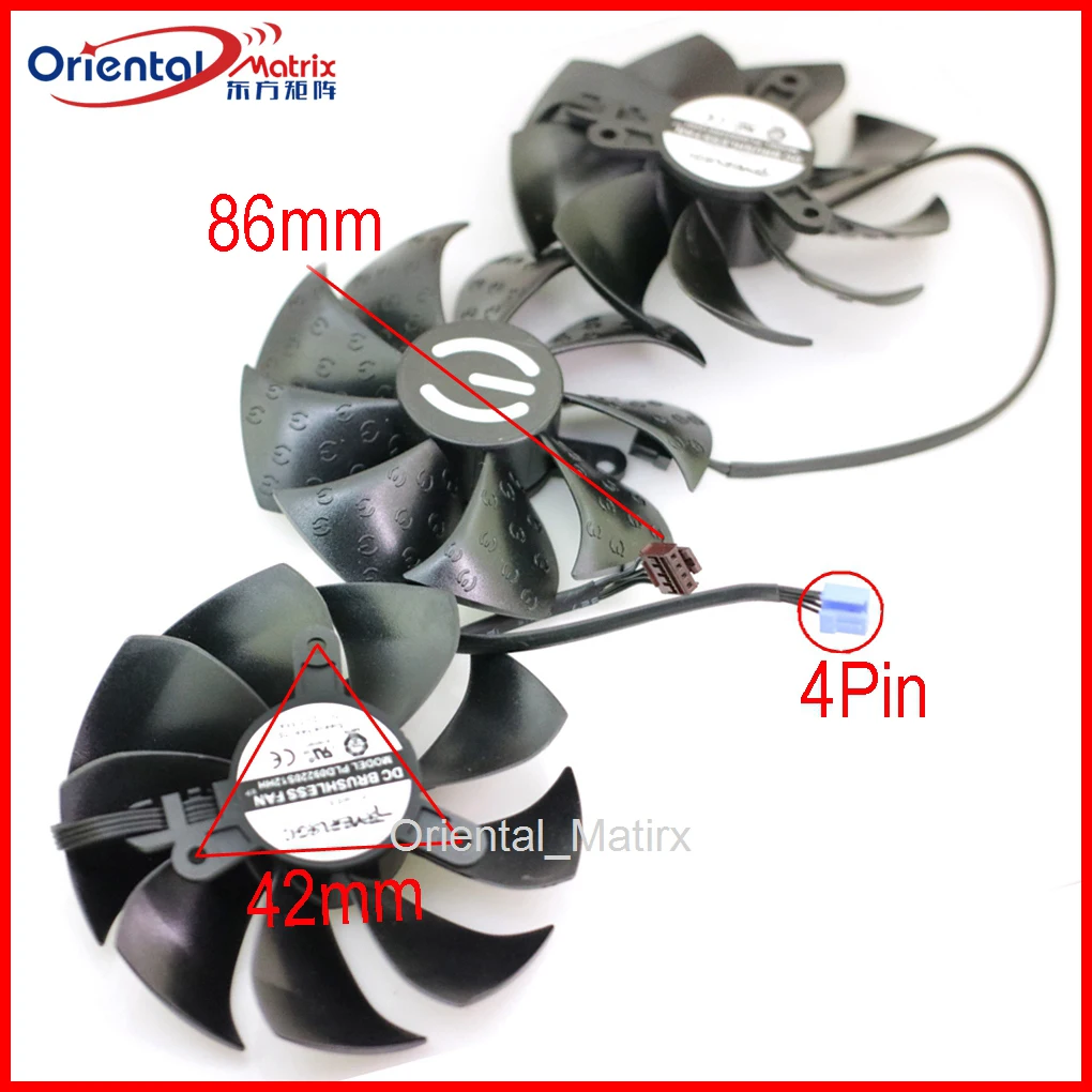 

3pcs/lot PLD09220S12HH 12V 0.55A 86mm 4Pin For EVGA RTX3070 RTX3070ti RTX3080 3080ti RTX3090 FTW3 Graphics Card Cooling Fan