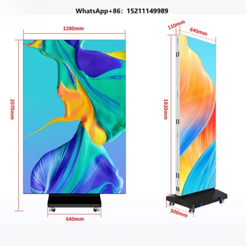 New Ultra-thin Three-fold Standing LED Poster Screen GOB Indoor P1.86 P2.5 Exhibition LED Poster Display Screen
