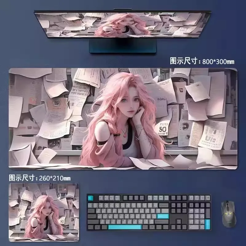 

Anime Girl Mouse Pad Gaming Accessories PC Gamer xxl Computer Desk Mat Laptop Keyboard Japanese anime Mousepad gift