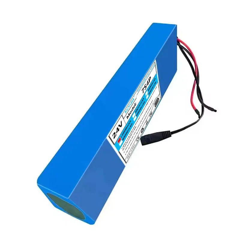 Batterie Lithium-Ion Rechargeable 24V 7S4P 18650 12000mAh avec BMS 20A + chargeur 29.4V 2A, batterie 24 tensions