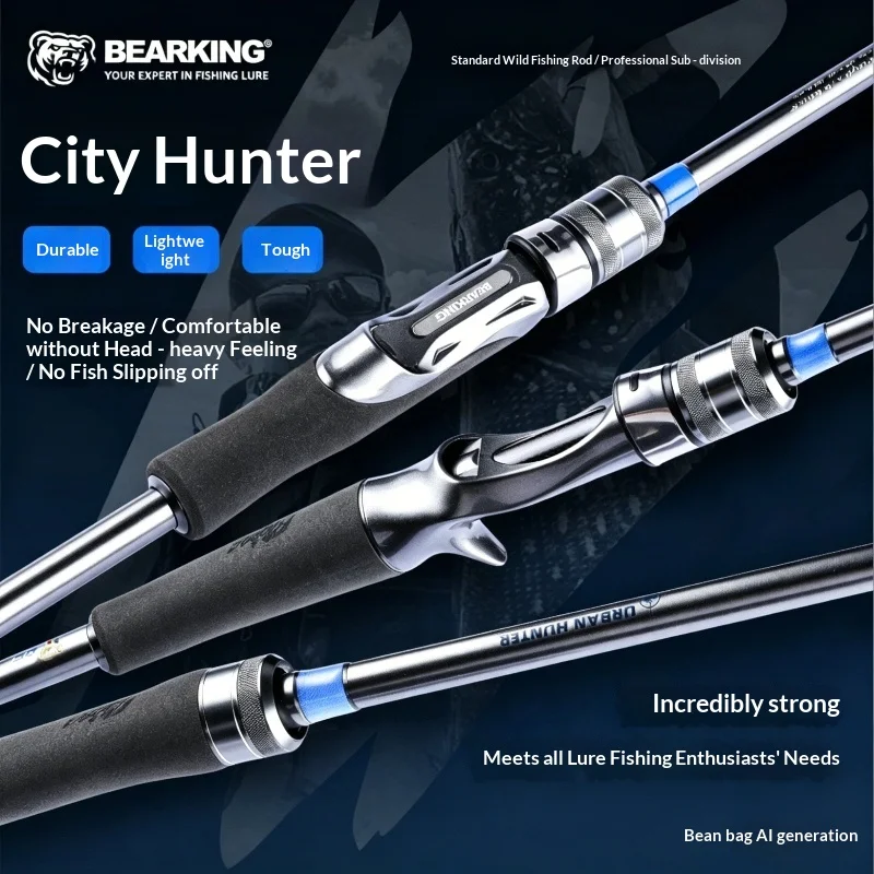 

Удилище Bearking 1.68/1.98/2.13м, 2-секционное, из углеродного волокна, с кольцами SIC и цельным держателем для катушки