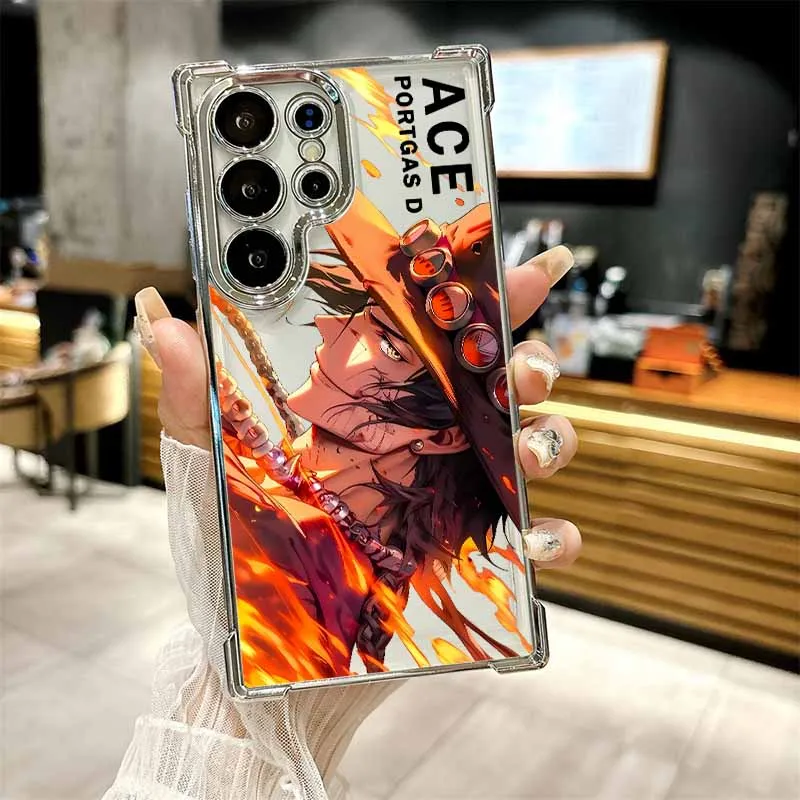 O-ONE P-PIECE-E Anime Handyhülle für Samsung S26 S25 Edge S24 S23 S22 S21 S20 FE Ultra Plus Lite, Galvanisierte Sturzsichere Schutzhülle – Detail 13